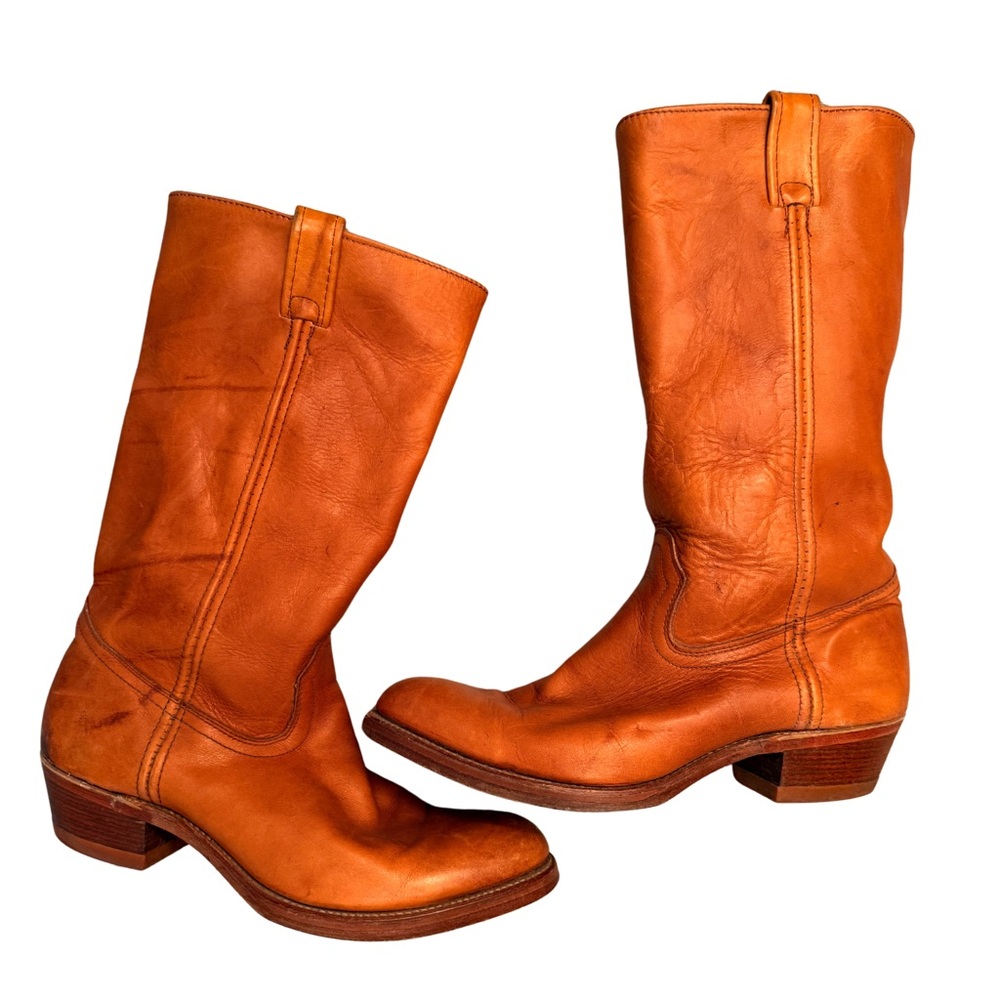 Wesc Men's Brown Leather Cowboy Boots